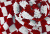 Moroccan rug Checkered - Red and White