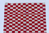 Moroccan rug Checkered - Red and White