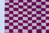 Moroccan rug Checkered - Purple and white
