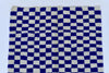 Moroccan rug Checkered - Blue and White