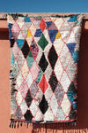 Boucherouite rugs 5.18 ft x 3.47 ft - moroccan boho rugs