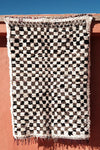 Boucherouite rug 4.92 ft x 3.54 ft - moroccan boho rugs